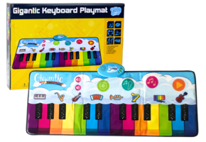 Dansmat - regenboog kleuren - 120 x 46 cm - 8 instrumenten