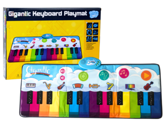 Dansmat - regenboog kleuren - 120 x 46 cm - 8 instrumenten