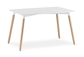 Eetkamertafel - matwit - 120 x 80 cm - duurzaam hout