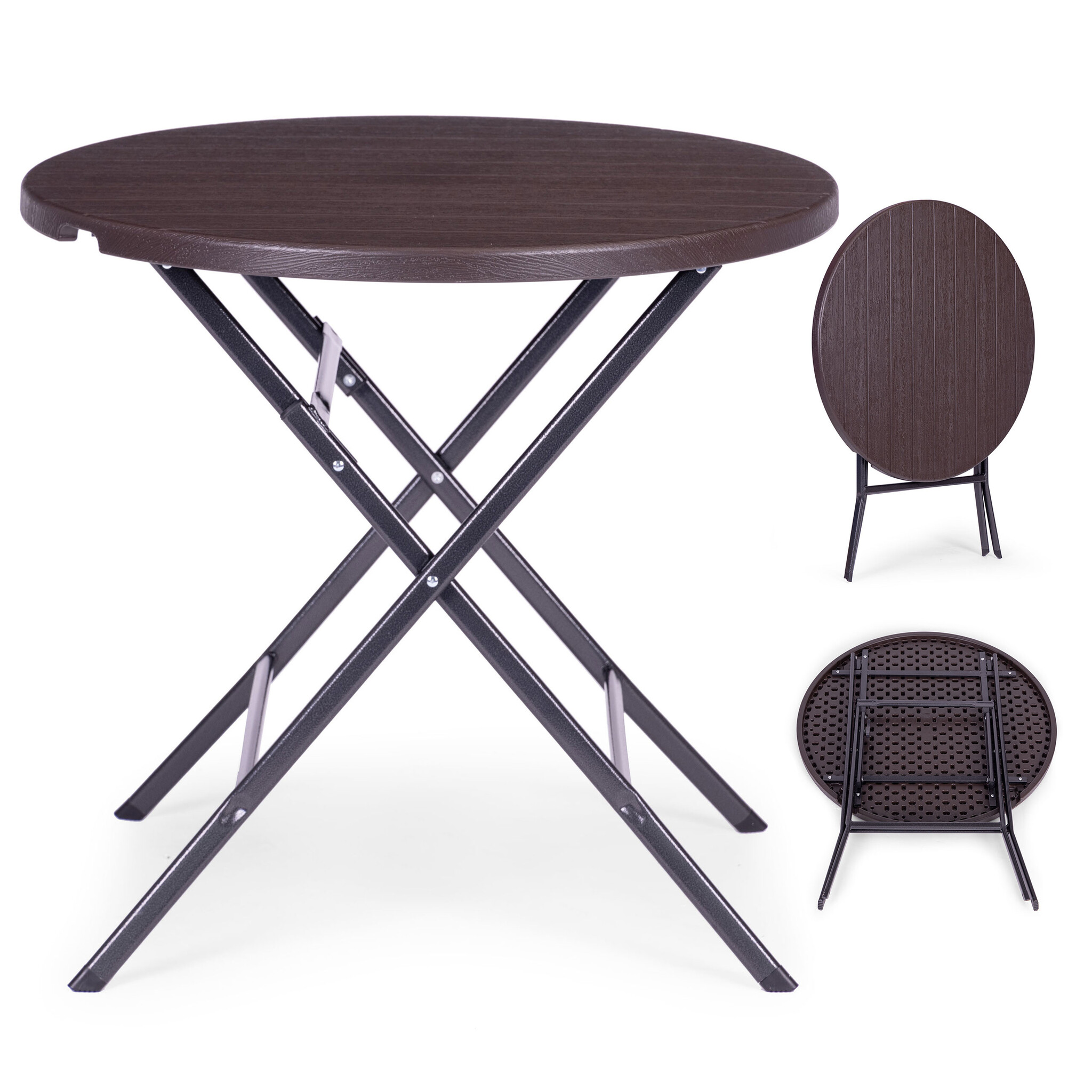 Inklapbare tafel - HDPE houtimitatie - 7,5 kg - weerbestendig