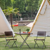 Inklapbare tafel - HDPE houtimitatie - 7,5 kg - weerbestendig