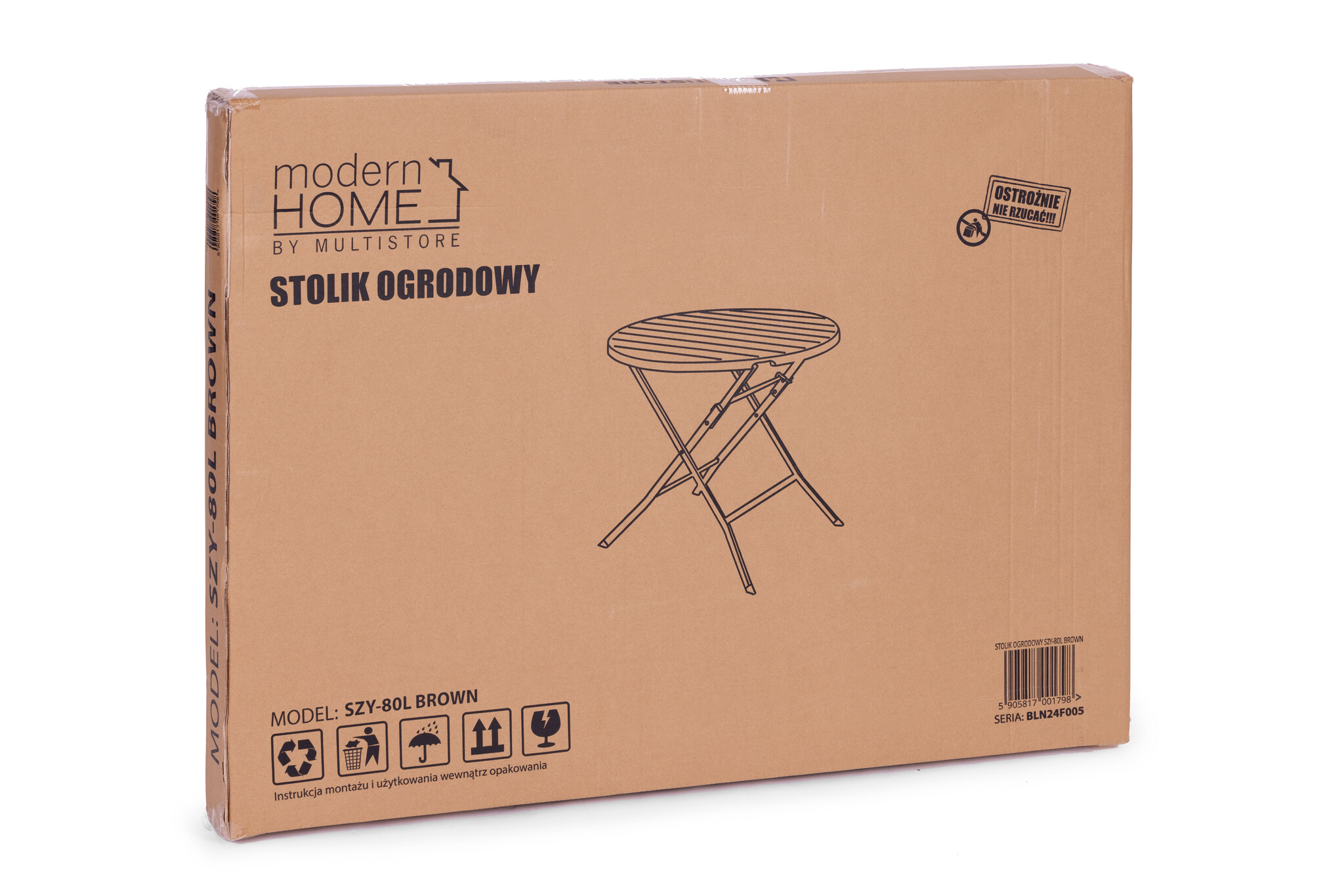 Inklapbare tafel - HDPE houtimitatie - 7,5 kg - weerbestendig