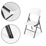 Klapstoelen Action - wit - 45.5 x 54 x 87 cm - opvouwbaar