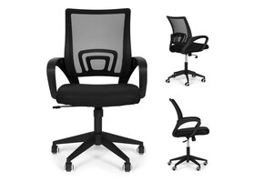 Bureaustoel ergonomisch - gaas rugleuning - lendensteun - vloervriendelijke wielen