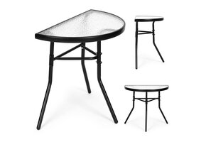 Balkon tafeltje - gehard glas - 70 x 43 cm - weerbestendig