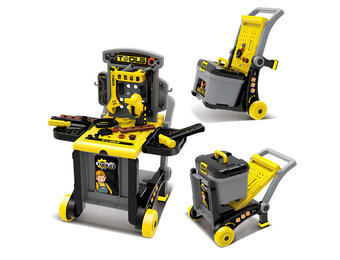 Speelgoed werkbank - 3-in-1 - 17 onderdelen - 59 x 42 x 46,5 cm