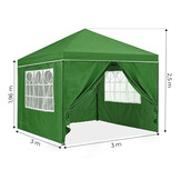 Paviljoen 3x3 - met ramen - zelfopzettend - weerbestendig