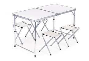 Campingtafel inklapbaar - verstelbare hoogte - beveiliging - ruimtebesparend