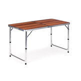 Inklapbare campingtafel - 120x60 cm - 4 stoelen - verstelbare hoogte