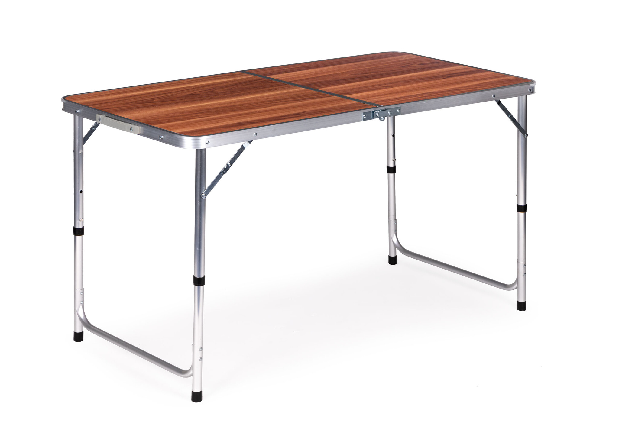Inklapbare campingtafel - 120x60 cm - 4 stoelen - verstelbare hoogte
