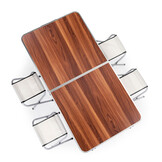 Inklapbare campingtafel - 120x60 cm - 4 stoelen - verstelbare hoogte