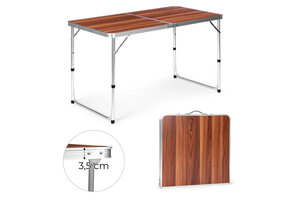 Inklapbare campingtafel - 120x60 cm - 4,6 kg - belasting 50 kg