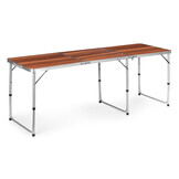 Inklapbare campingtafel - 180x60 cm - verstelbare hoogte - lichtgewicht
