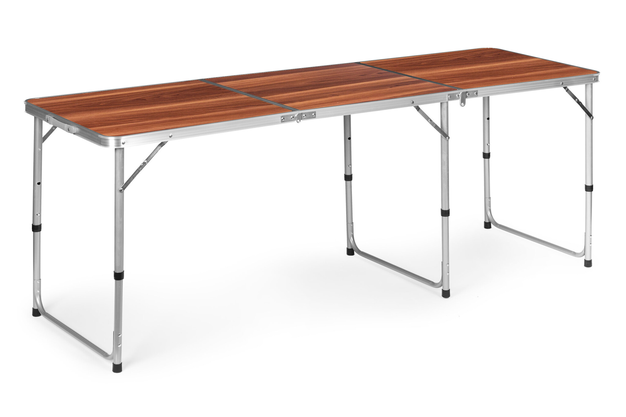 Inklapbare campingtafel - 180x60 cm - verstelbare hoogte - lichtgewicht