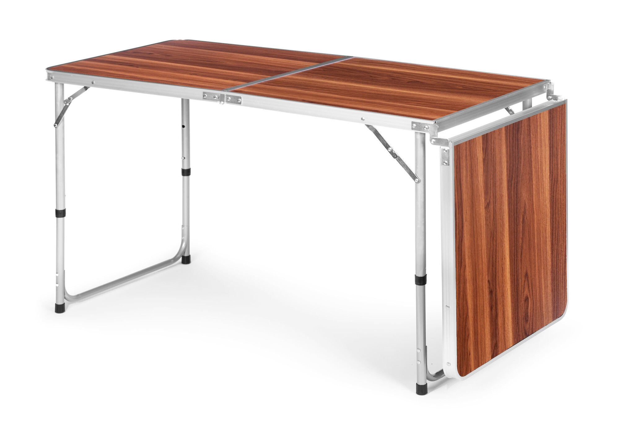 Inklapbare campingtafel - 180x60 cm - verstelbare hoogte - lichtgewicht