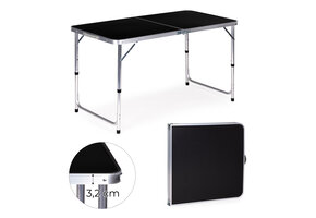 Inklapbare campingtafel - 120x60 cm - verstelbaar - 4,6 kg