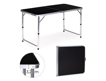 Inklapbare campingtafel - 120x60 cm - verstelbaar - 4,6 kg