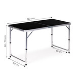 Inklapbare campingtafel - 120x60 cm - verstelbaar - 4,6 kg
