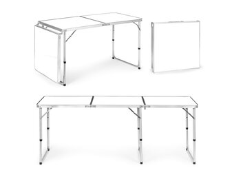 Inklapbare campingtafel - 180x60 cm - lichtgewicht - anti-slip voetjes