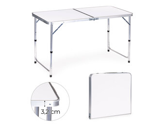 Inklapbare campingtafel - 120x60 cm - verstelbare hoogte - 4,6 kg