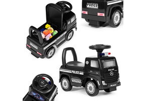 Loopauto - politieauto - 19,5 x 49 x 20 cm - geluidseffecten