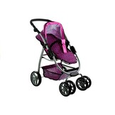 Poppenwagen - 2-in-1 functie - tas inbegrepen - ruime opbergruimte
