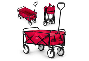 Opvouwbare bolderkar - 70 kg laadvermogen - waterdicht materiaal - grote rubberen banden