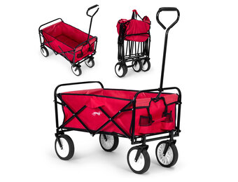 Opvouwbare bolderkar - 70 kg laadvermogen - waterdicht materiaal - grote rubberen banden