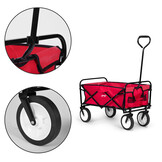 Opvouwbare bolderkar - 70 kg laadvermogen - waterdicht materiaal - grote rubberen banden