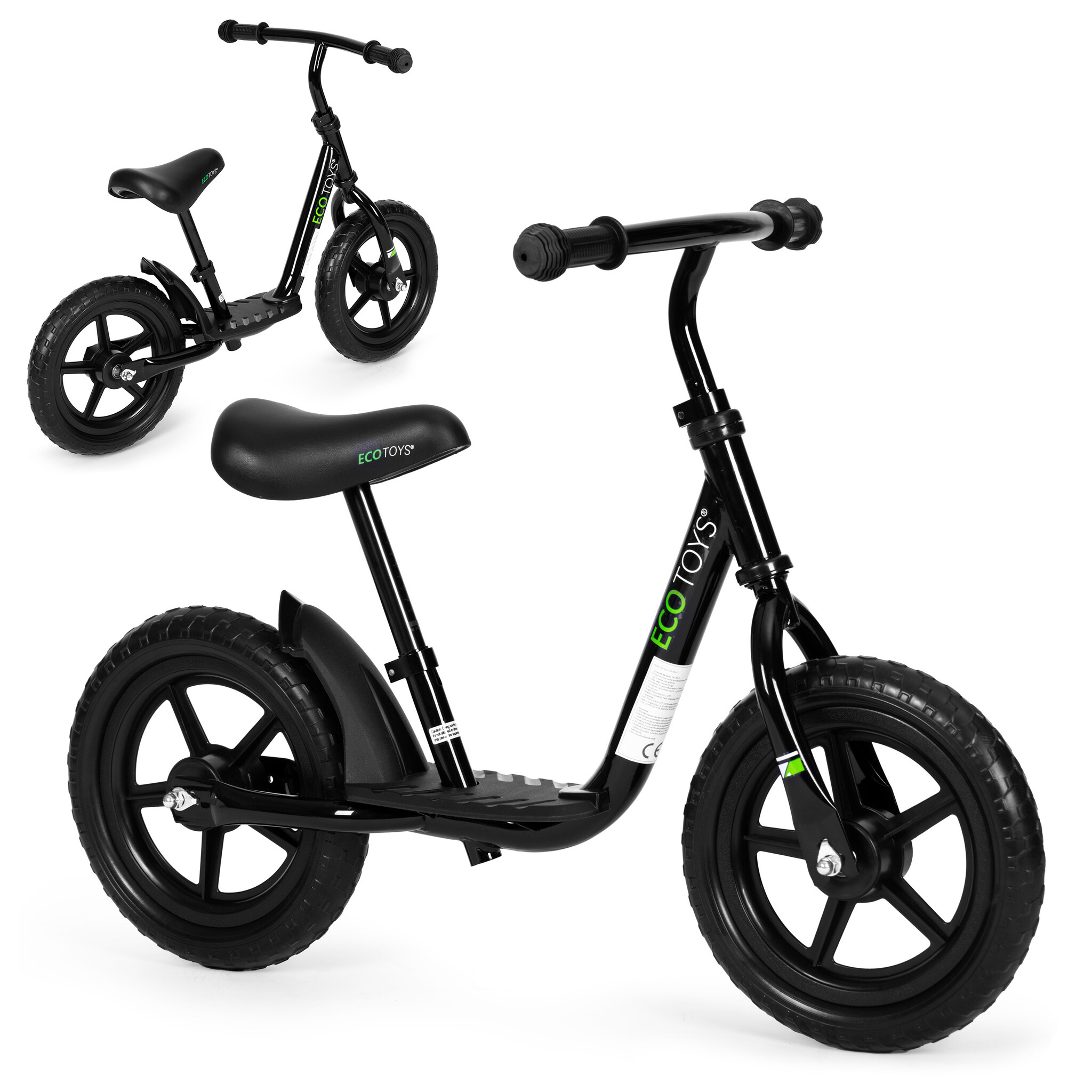 Loopfiets - zwart - 42 x 86 x 63 cm - 3+ jaar