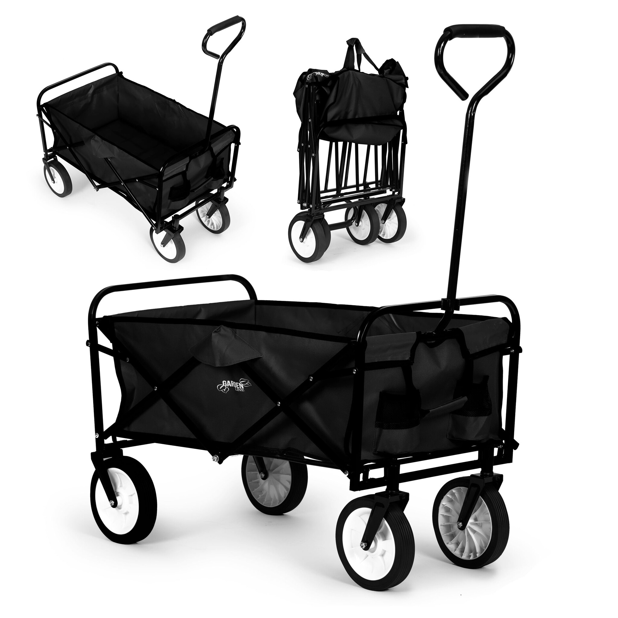 Opvouwbare bolderkar - 70 kg max - waterbestendig - comfortabele handgreep