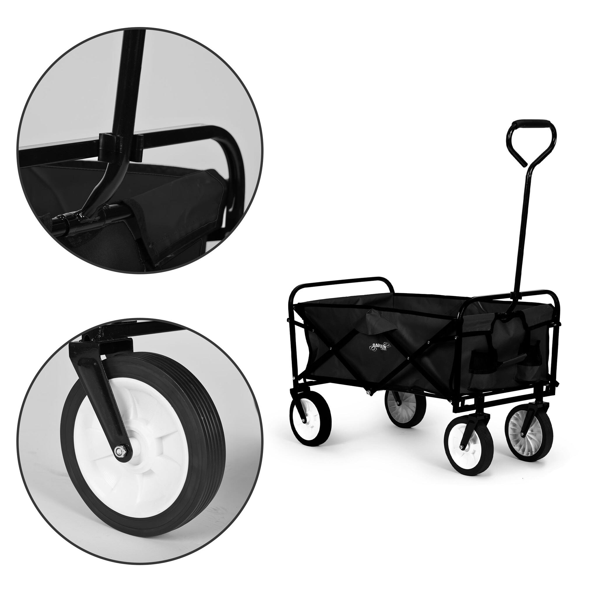 Opvouwbare bolderkar - 70 kg max - waterbestendig - comfortabele handgreep