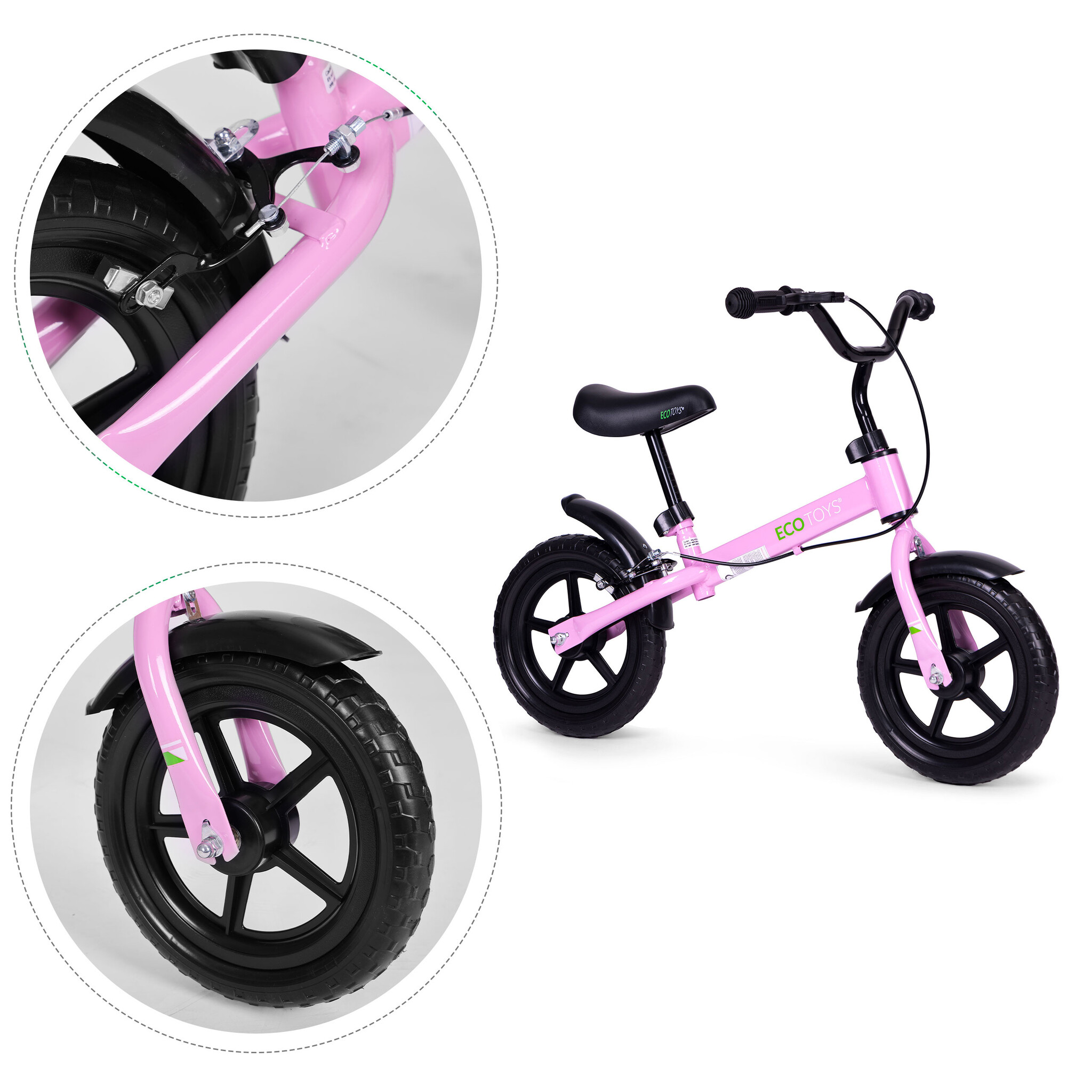 Loopfiets - roze - 52 x 89 x 58 cm - +3 jaar