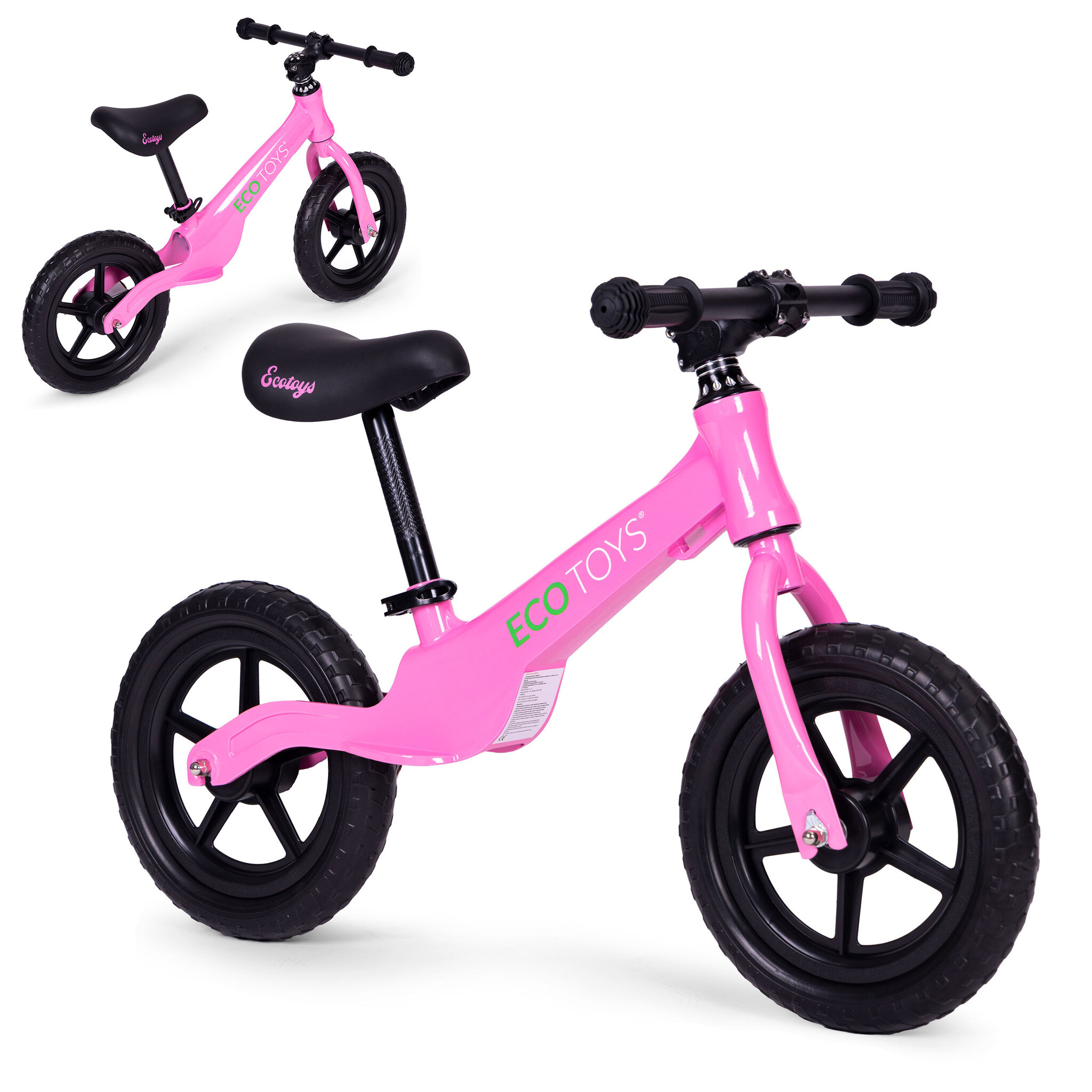 Loopfiets - roze - 47 x 86 x 51 cm - 3+ jaar