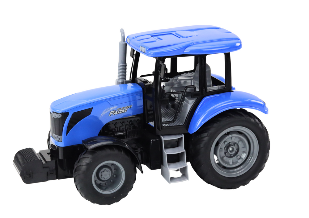 Bestuurbare tractor - blauw - 34x18.5x16 cm - rubberen wielen