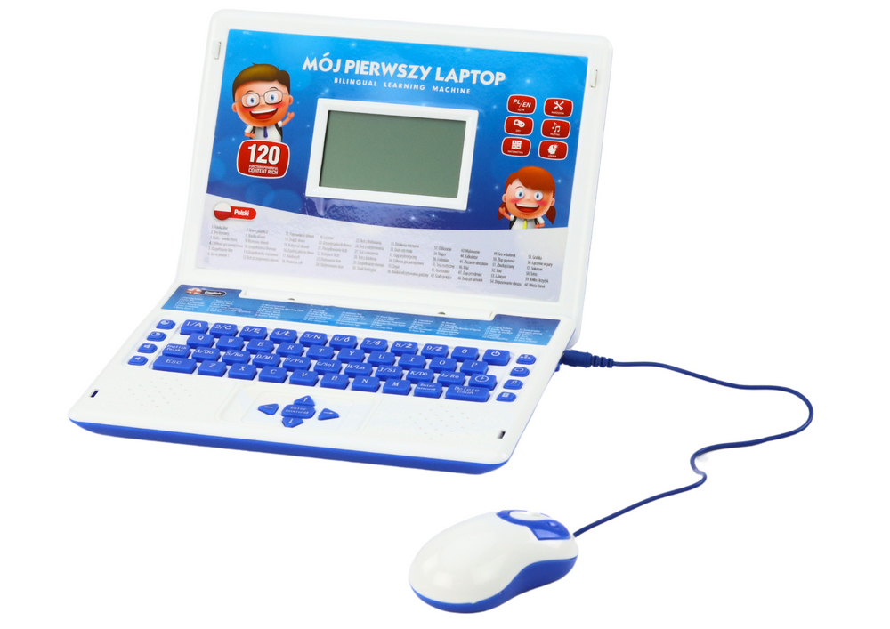 Kinder laptop - blauw - 60 functies - tweetalig