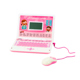 Kinder laptop - roze - 24 x 18 x 4 cm - tweetalig
