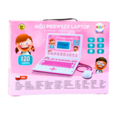 Kinder laptop - roze - 24 x 18 x 4 cm - tweetalig