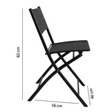 Tuinstoelen - set van 2 - inklapbaar - max. draaggewicht 120 kg