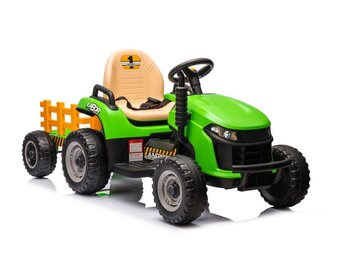 Kinder tractor - groen - 88 x 51 x 35 cm - sterk en duurzaam