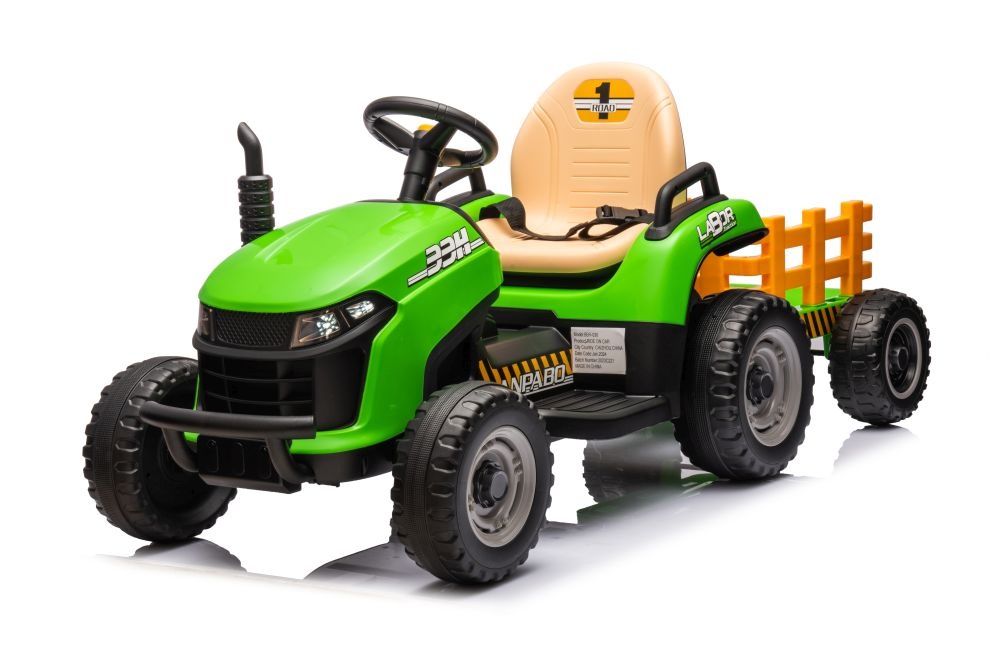 Kinder tractor - groen - 88 x 51 x 35 cm - sterk en duurzaam