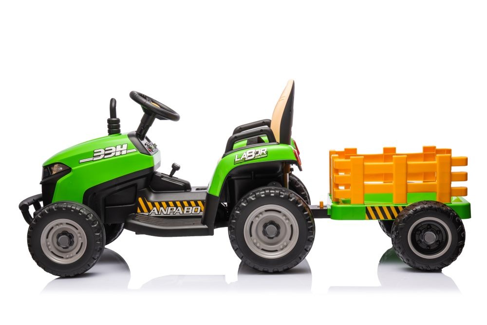 Kinder tractor - groen - 88 x 51 x 35 cm - sterk en duurzaam