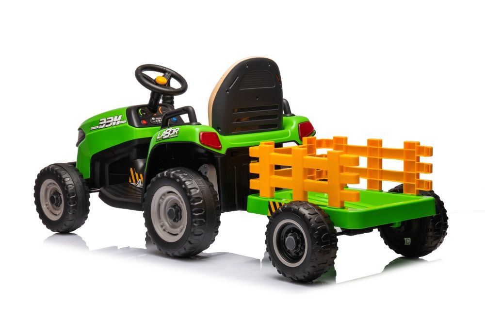 Kinder tractor - groen - 88 x 51 x 35 cm - sterk en duurzaam
