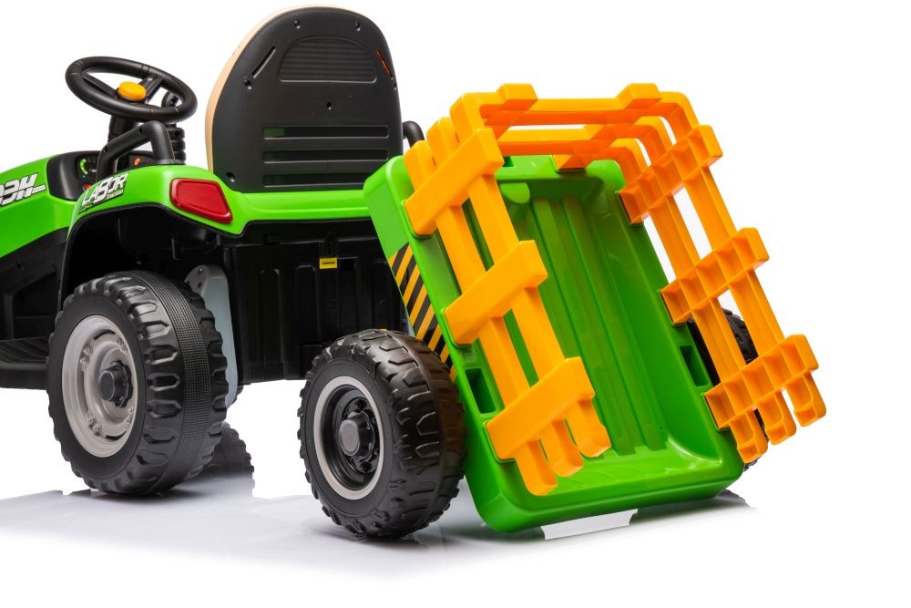 Kinder tractor - groen - 88 x 51 x 35 cm - sterk en duurzaam