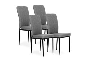 Eetkamerstoelen - grijs - set van 4 - comfortabel design
