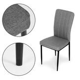 Eetkamerstoelen - grijs - set van 4 - comfortabel design
