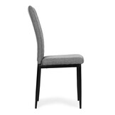 Eetkamerstoelen - set van 4 - grijs - hoogwaardig schuimvulling