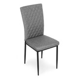 Eetkamerstoelen - set van 4 - grijs - hoogwaardig schuimvulling