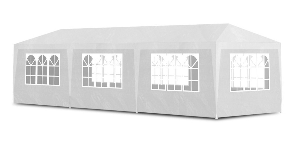 Partytent - 900 x 300 cm - verwijderbare zijwanden - bestand tegen zon en regen