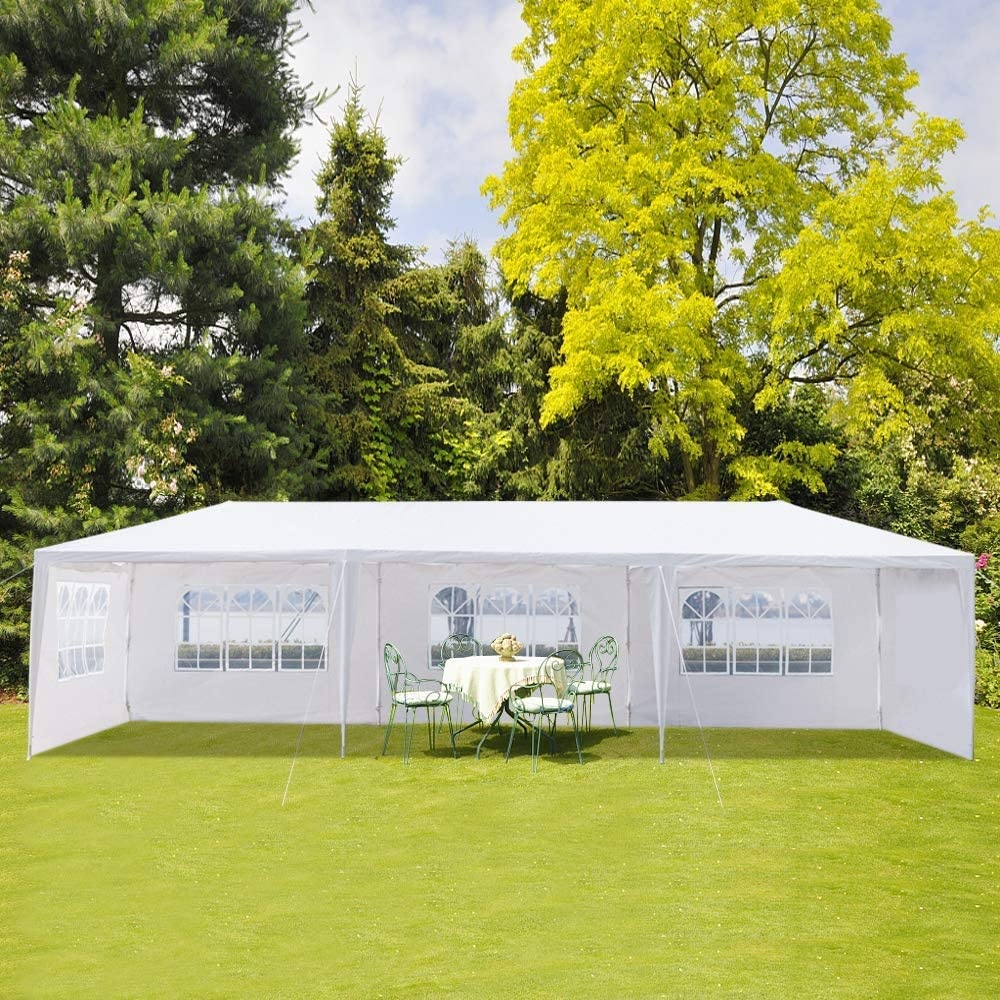 Partytent - 900 x 300 cm - verwijderbare zijwanden - bestand tegen zon en regen